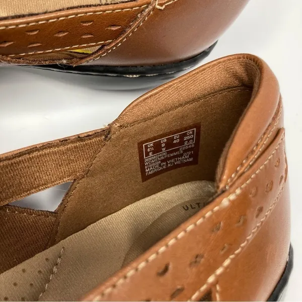 Clarks Ashland spin Q‎ loafers brown leather size 9 - Image 4