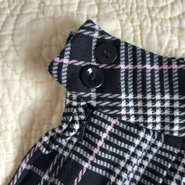 ASOS Black and Pink Plaid School Skirt - Image 6