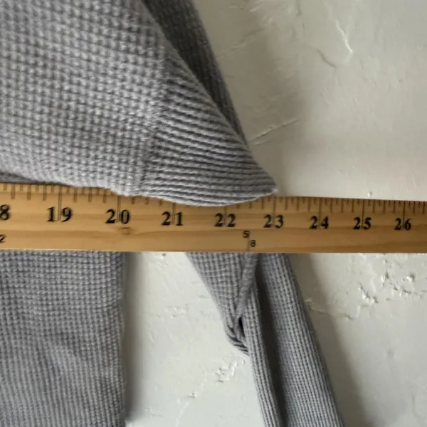 Abercrombie & Fitch Sweater Womens XS Gray Waffle Knit Long‎ Sleeve Top - Image 5