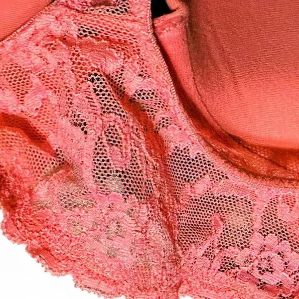 Victoria’s Secret Lacie Push-Up Front-Close Racerback Bra 32B Pink - Image 3