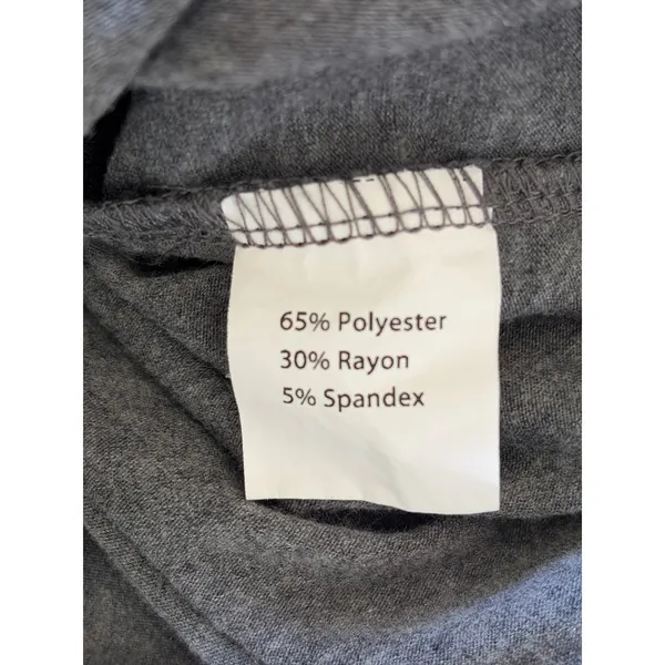 Gray Sleeveless Mini Dress Built In Short Pockets XL Heathered Jersey Athleisure - Image 8
