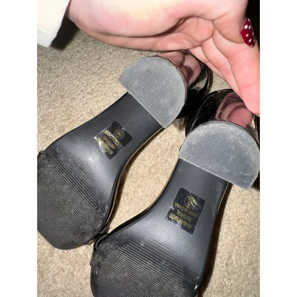 Elegant Black Heels with ankle strap Womens Size 8 - Image 4