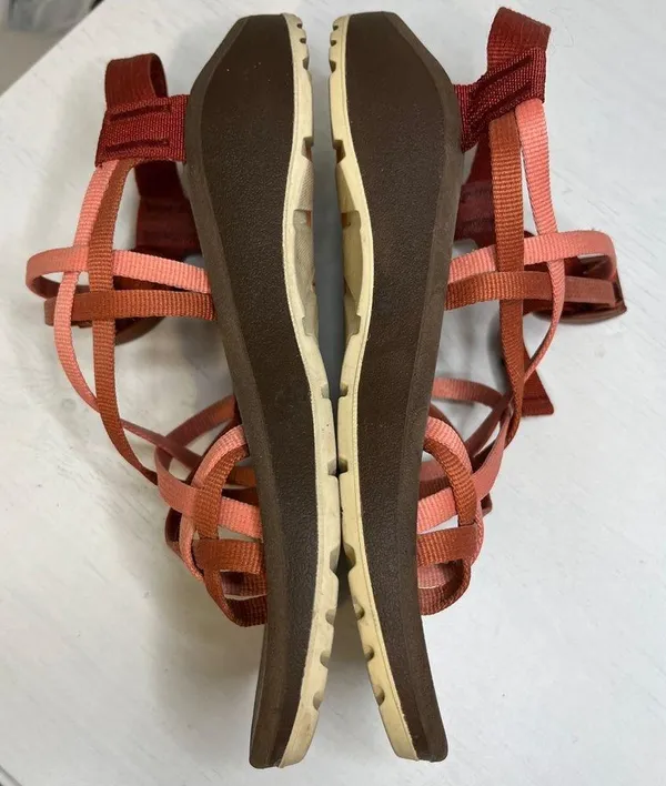 Chacos ZX/2 Sport Turquoise Brown Pink Orange Hiking Sandals Thin Toe Strap W 8 - Image 7