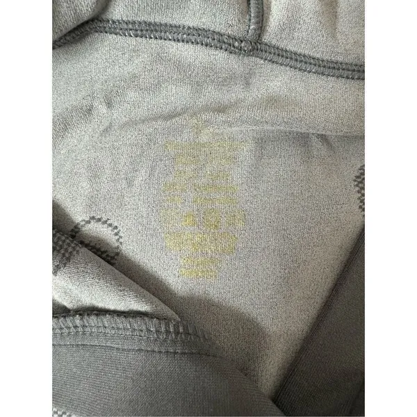 Gray Athletic Hooded Top Women Small Long Sleeve Fitted Workout Hoodie Stretch - Image 5