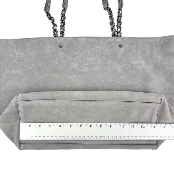 Rebecca Minkoff Chain-Trim Grey Suede‎ Large Tote Bag - Image 8