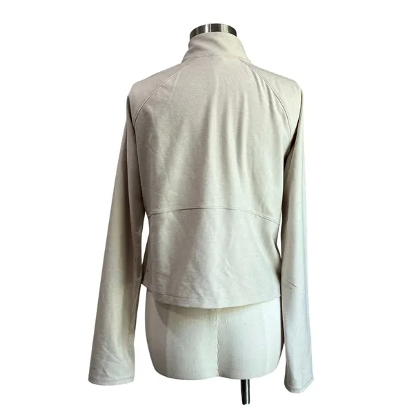 Old Navy Cloud+ Cropped 3/4 Zip CozyCore Wishbone Sweatshirt‎ Size Large - Image 2
