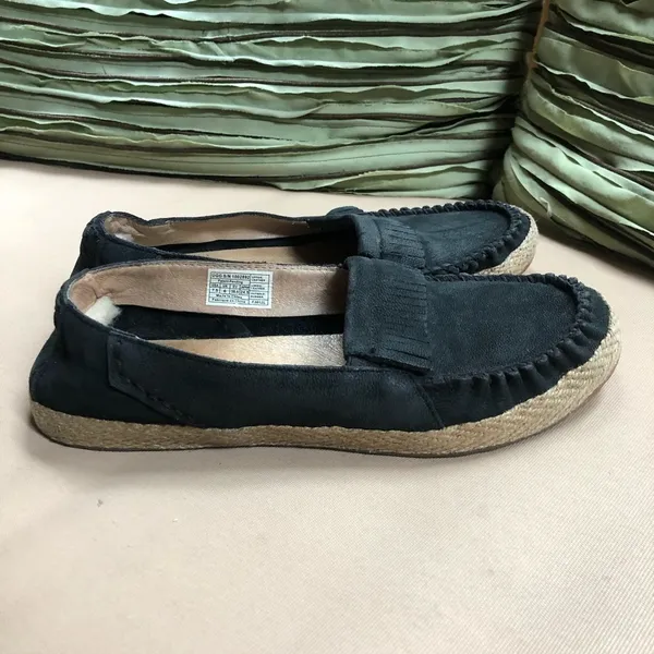 Ugg Australia‎ Marrah Black Leather Moccasins 7.5 - Image 5