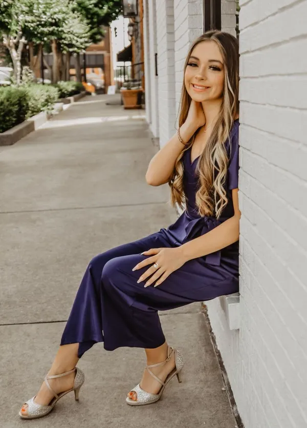 Navy jumpsuit Blue Size M - Image 2