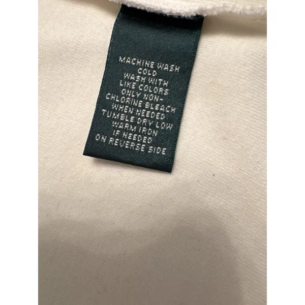 Lauren Ralph Lauren Zip Up Jacket Crest Cream Black Women's Large Ivory - Image 5