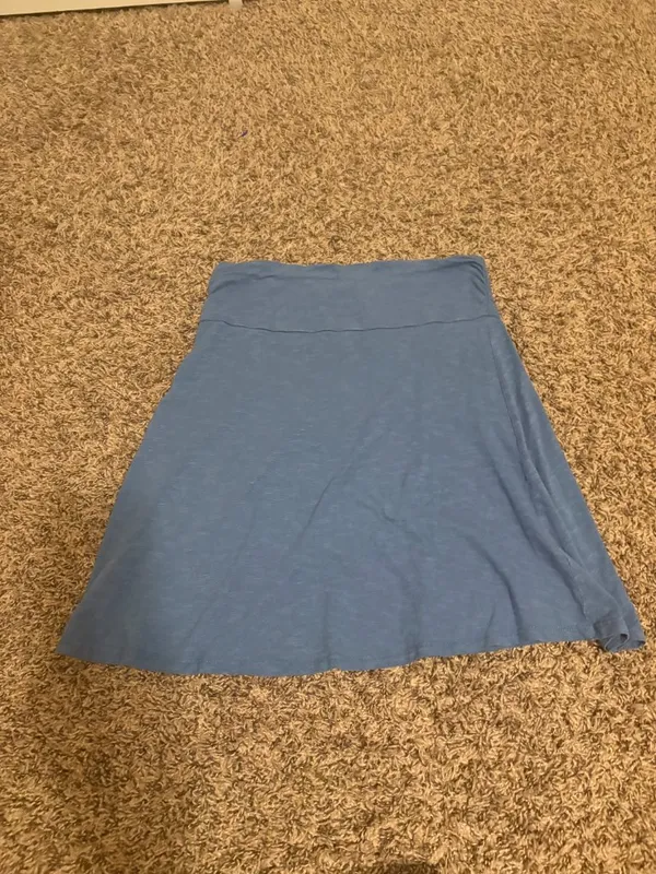 Horny Toad Athletic Skirt XS Xtra Small Solid Blue Pull On Style Elastic Waist - Image 3