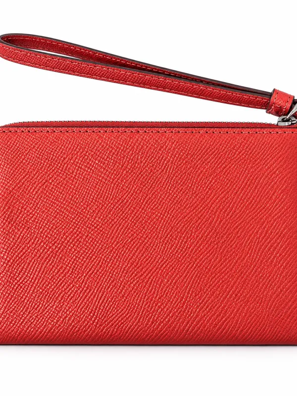 Coach Red Leather Wristlet with Logo - Image 2