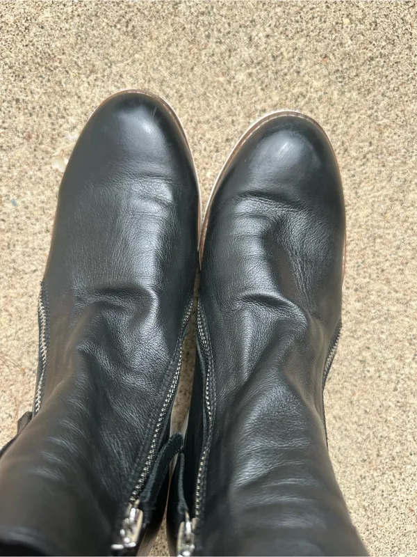 Silent D Nene Bootie Black Leather Platform Zip Ankle Boots - Image 6