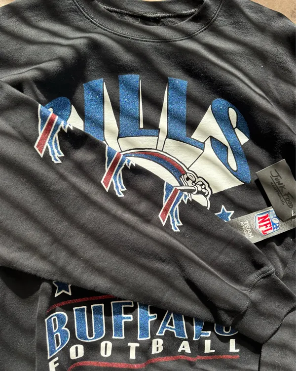 Junk Food Clothing Buffalo Bills Black Graphic Crewneck Sweatshirt - Image 4