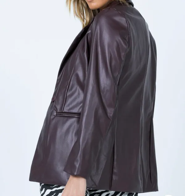 Princess Polly Leather Blazer - Image 4