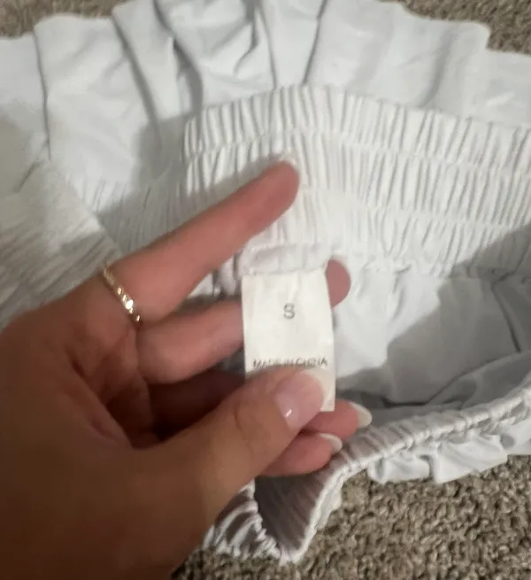 Small White Flowy Running Shorts - Image 3