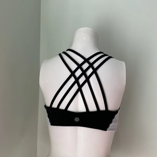 Athleta Black and White Detail Sports Bra - Image 4
