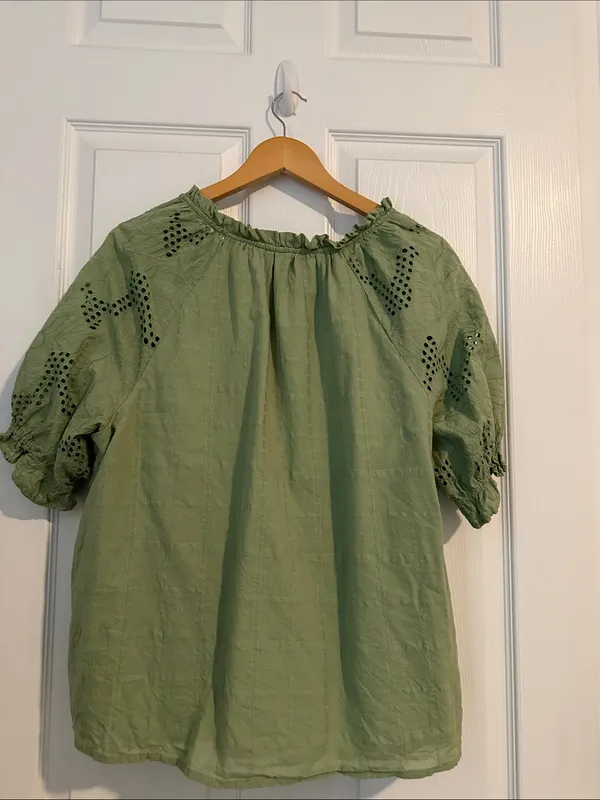 Wonderly Eyelet Button-Front Blouse - Image 5