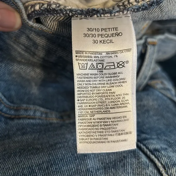 Gap High Rise Stride Wide-Leg Ankle Jeans Sz 30/10P Medium Indigo Wash Cotton - Image 7