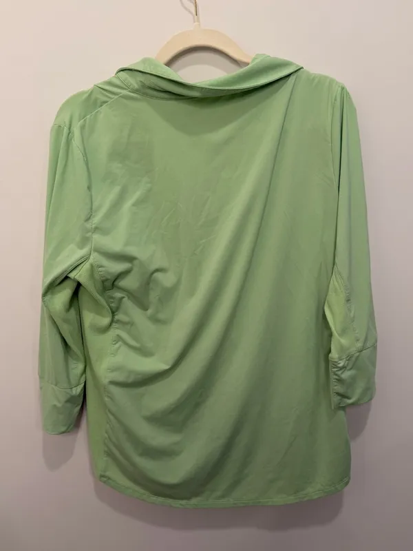 J.McLaughlin Green Button‎ Front Stretch Shirt Top Size XL - Image 4