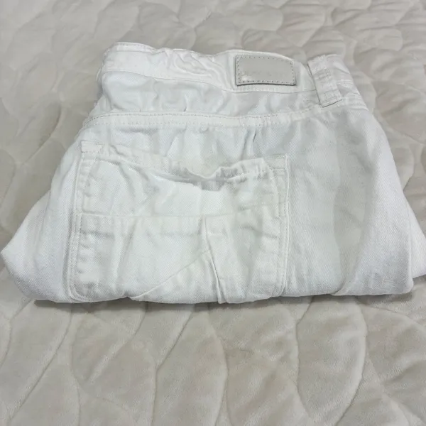 Dear John White Denim Shorts Womens Size 30 Frayed Hem‎ Casual Summer Festival - Image 6