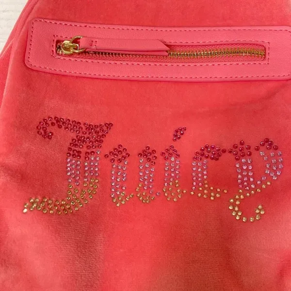 Juicy Couture Big Spender Velour Medium Sized Backpack‎ Pink Lemonade￼ - Image 10