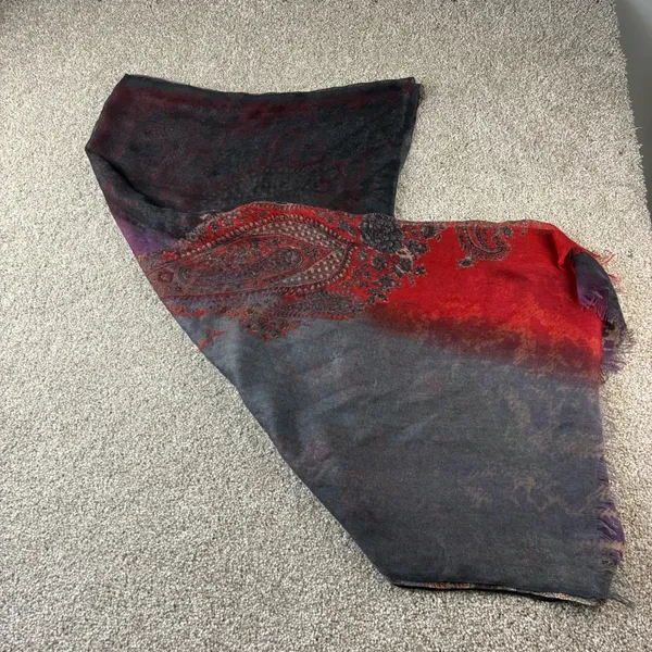 Pashmina Paisley Scarf Wrap Shawl Red‎ Purple Gray Womens Fashion Accessory - Image 2