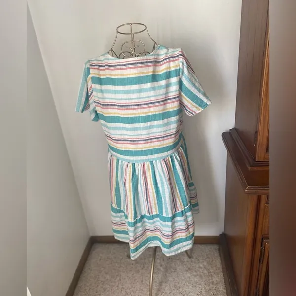 Altar’d State short sleeve stripe 100% cotton dress size M - Image 6