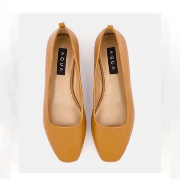 Aqua Leather Tan Flats/Shoes(Size 8.5M) - Image 2