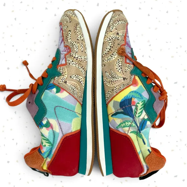 Farm Rio Sneakers Mixed Print Colorful Bright Retro Casual Comfort Shoes Size 38 - Image 4