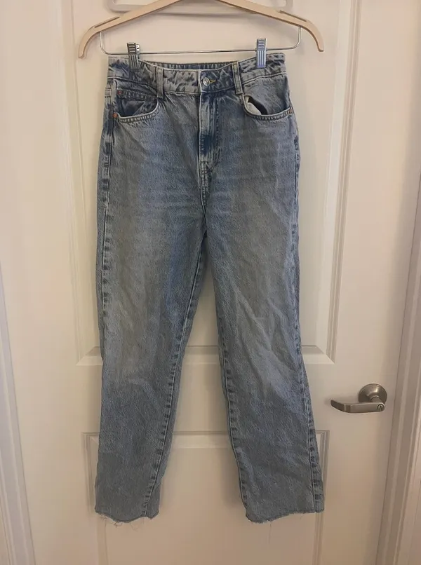 Zara High Rise Wide Leg Denim Jeans - Image 3