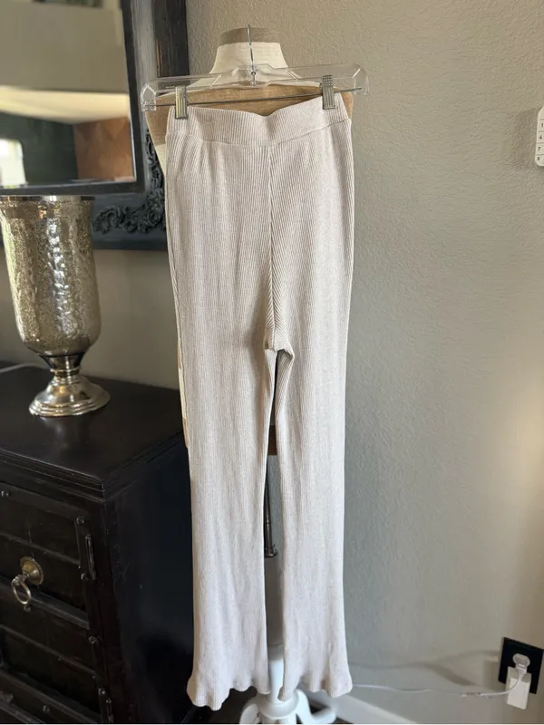 MWL by Madewell Crepe Rib ABC Flare Pants M - Image 4