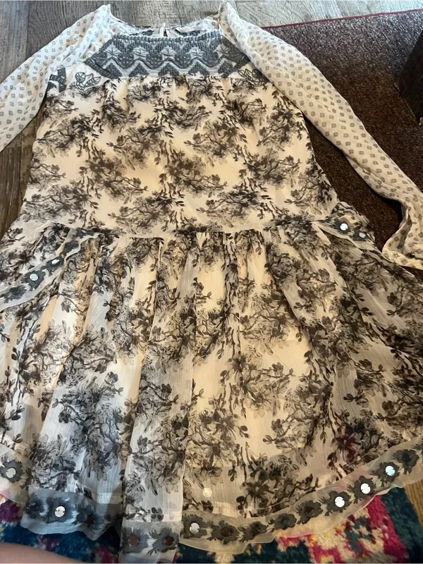 Free people Elsie Sheer Lace Boho Dress in Magnolia Combo - Image 12