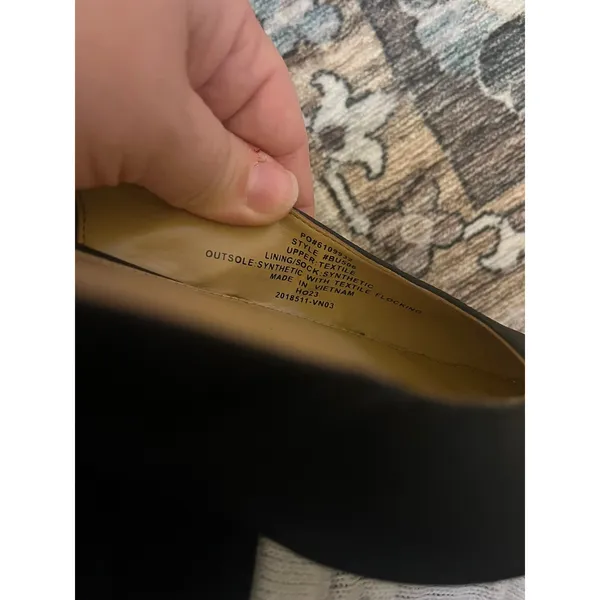 J.Crew Women's Black Embellished Pearl Heel‎ Slingback Flat Shoes Sz 8 BU506 - Image 4