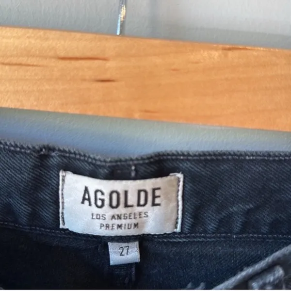 AGOLDE 27 Riley High Rise Straight Crop Button Fly - Image 7