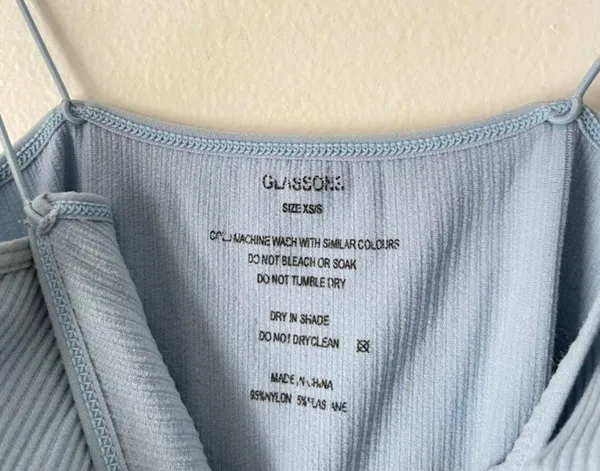 Glassons Light Blue Crop Top - Image 3