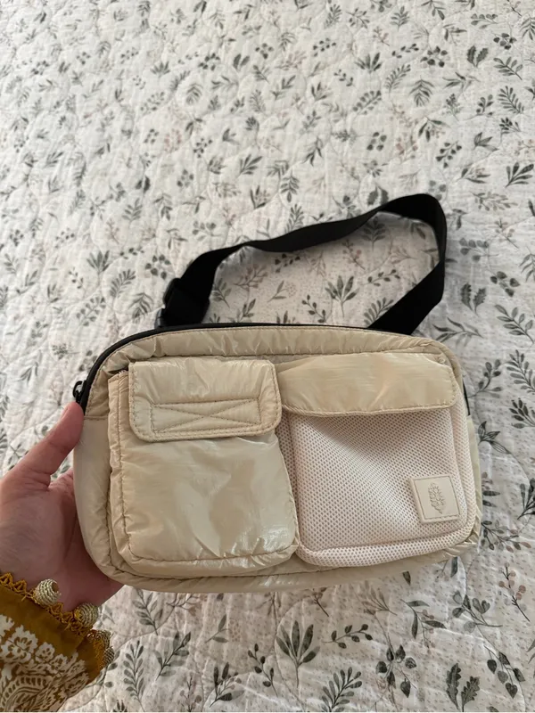 Free People Movement Cream White Fanny Bag Athletic - Image 3