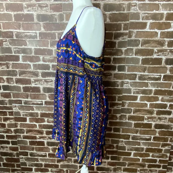 One Clothing Vintage Y2K Aztec Sleeveless Top 90s Color Sz Large - Image 4
