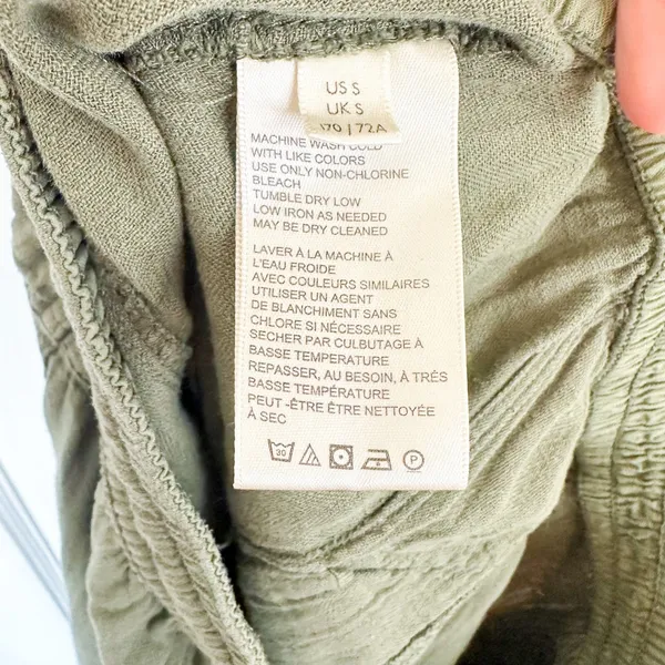 Free People | Feelin Good Cargo‎ Linen-Cotton Blend Wide Leg Joggers in Green - Image 8