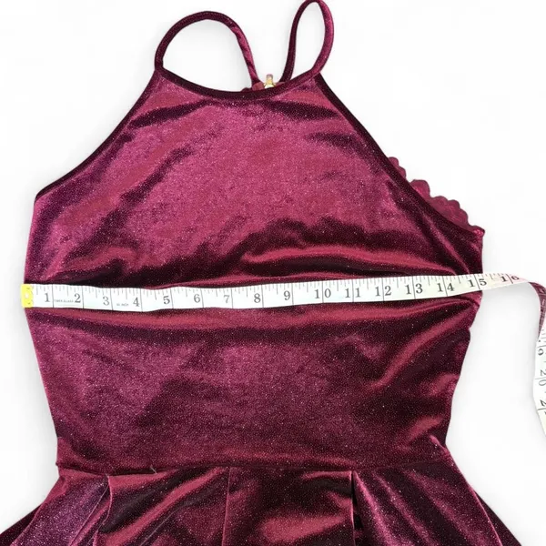 Windsor Sprakly Burgundy Romper - Image 3