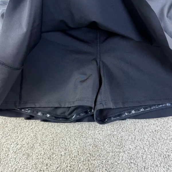 Athleta Ace Tennis Skort‎ Women M Black 13.5" Active Golf Skirt Shorts Pocket - Image 8