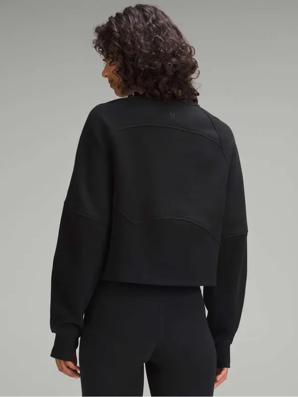 Lululemon Scuba Oversized Pullover Wordmark Black Crewneck Sweatshirt XS/S - Image 2
