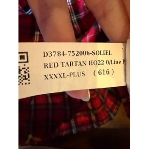 Old Navy Smocked Peplum Top Women 4X Red Tartan Plaid Square Neck Holiday Preppy - Image 10