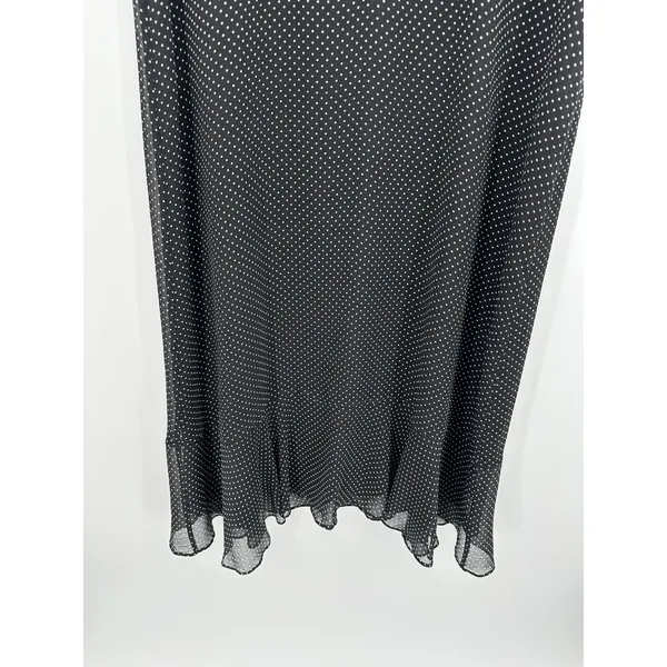 Sagharbor Womens Black Maxi Dress Size XL‎ Dainty Fairy Y2K Polka Dot Coquette - Image 3