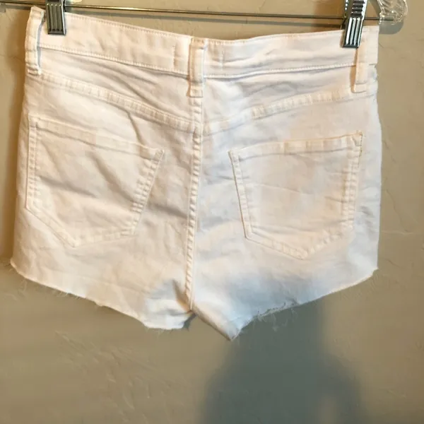 River Island White High‎ Waist Denim Shorts - Image 7