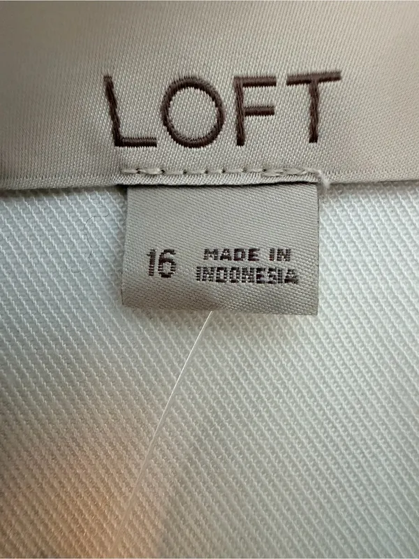 Loft Women's Double-Breasted White Linen Blend Blazer NWT - Image 4