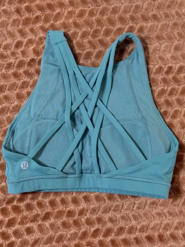 EXCELLENT Lululemon Free To Be Serene Sports Yoga Bra High Neck Pine S 4 C/D - Image 5