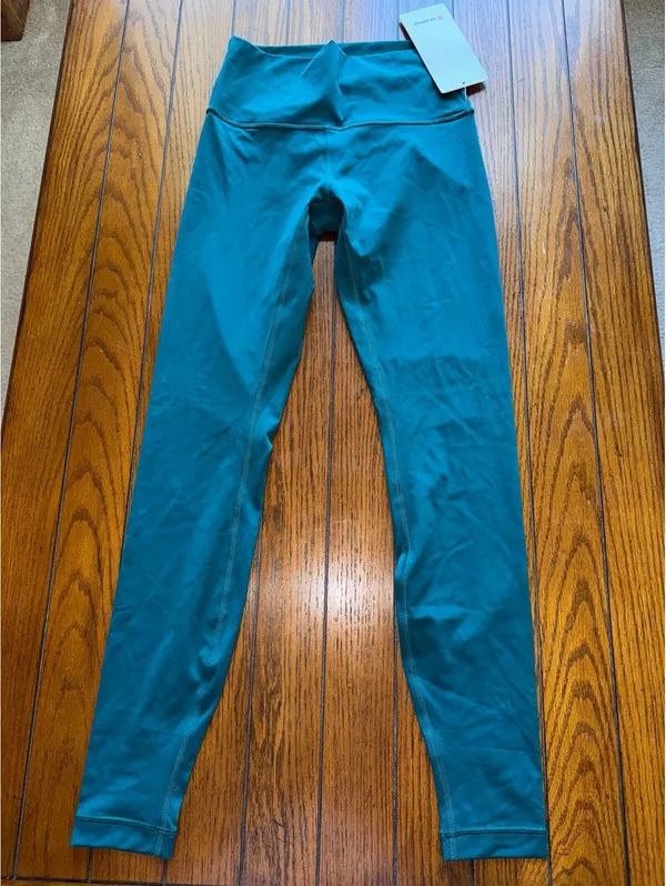 Lululemon Wunder Under High Rise 28” Nulux, Emerald Size 6 NWT - Image 3