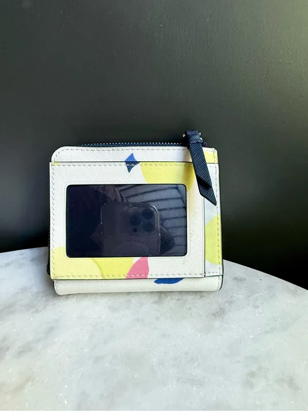 Kate Spade Cameron Lemon Zest L- Zip Small Bifold Wallet NWOT - Image 5