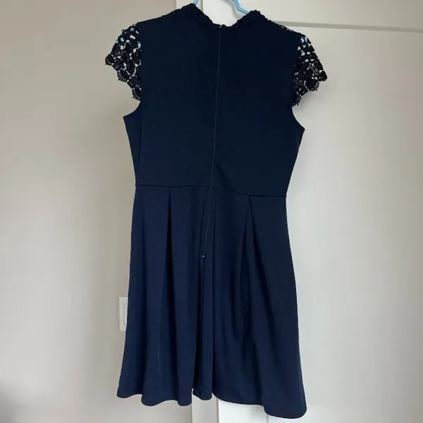 Sequin Hearts Navy Blue Juniors Lace Top Fit & Flare Dress‎ Party Occasion - Size 11 - Image 3
