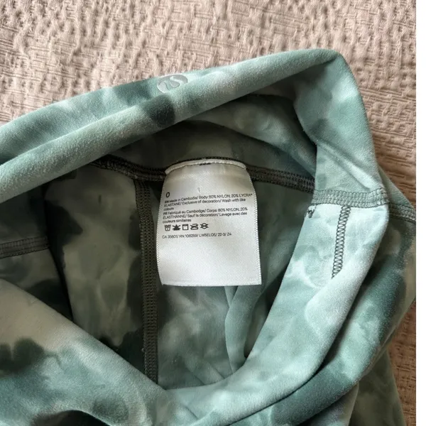 LULULEMON Align High Rise Diamond Dye Green Leggings 28" Size 0 - Image 6